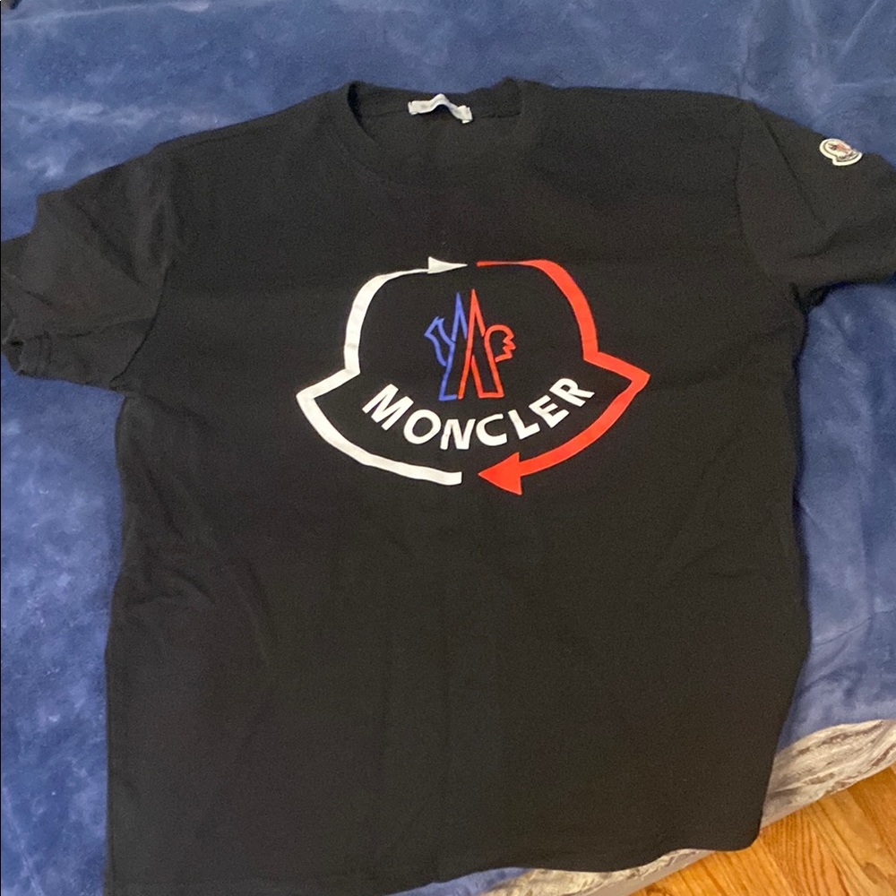 Moncler Black T-Shirt with Logo